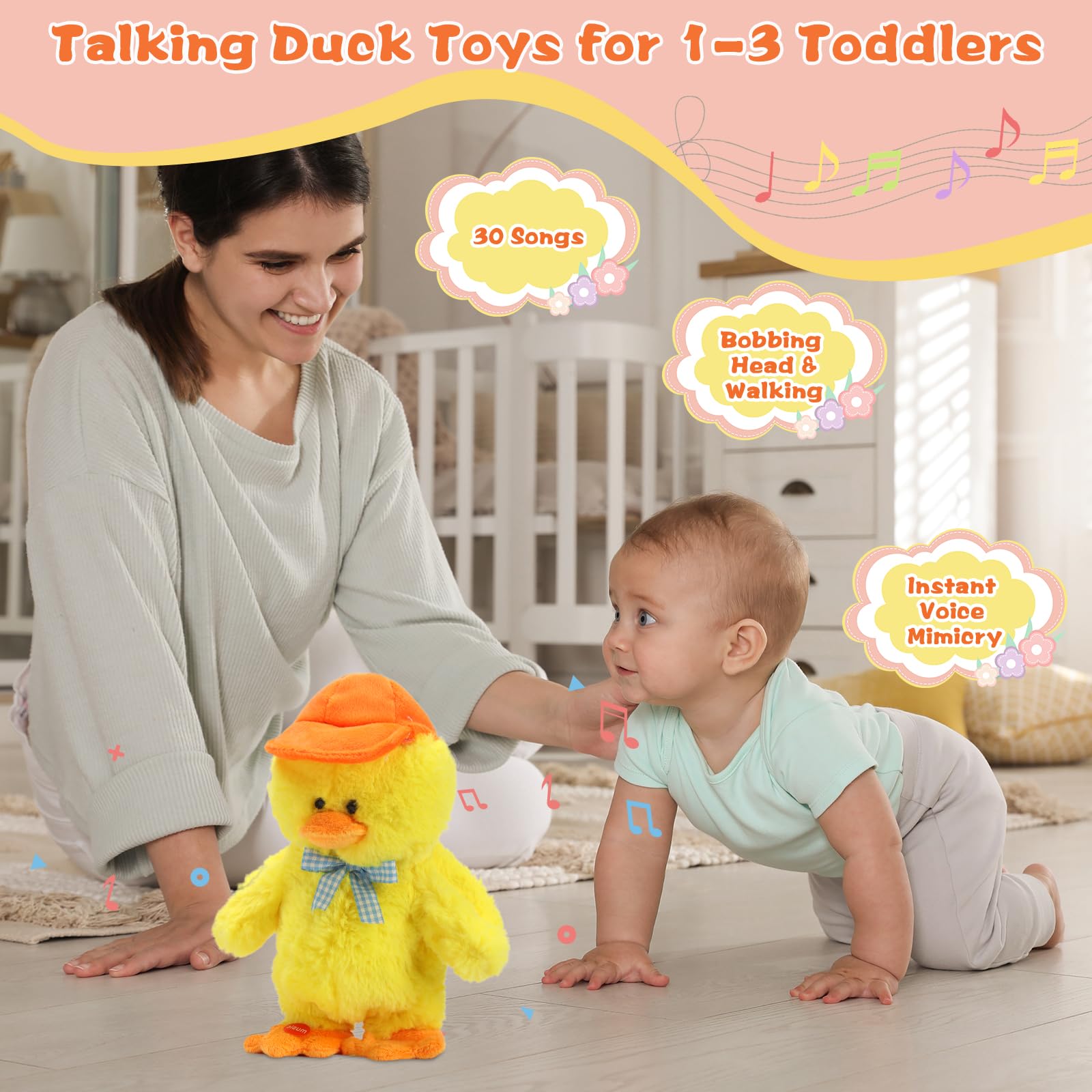 LUKETURE アヒルのおもちゃ 1-3歳児 おしゃべりおもちゃ Amazon.co.jp: LUKETURE アヒルのおもちゃ 1-3 幼児 おしゃべり